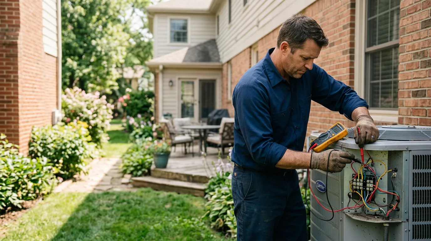 HVAC technician working near Blodgett Mills, NY